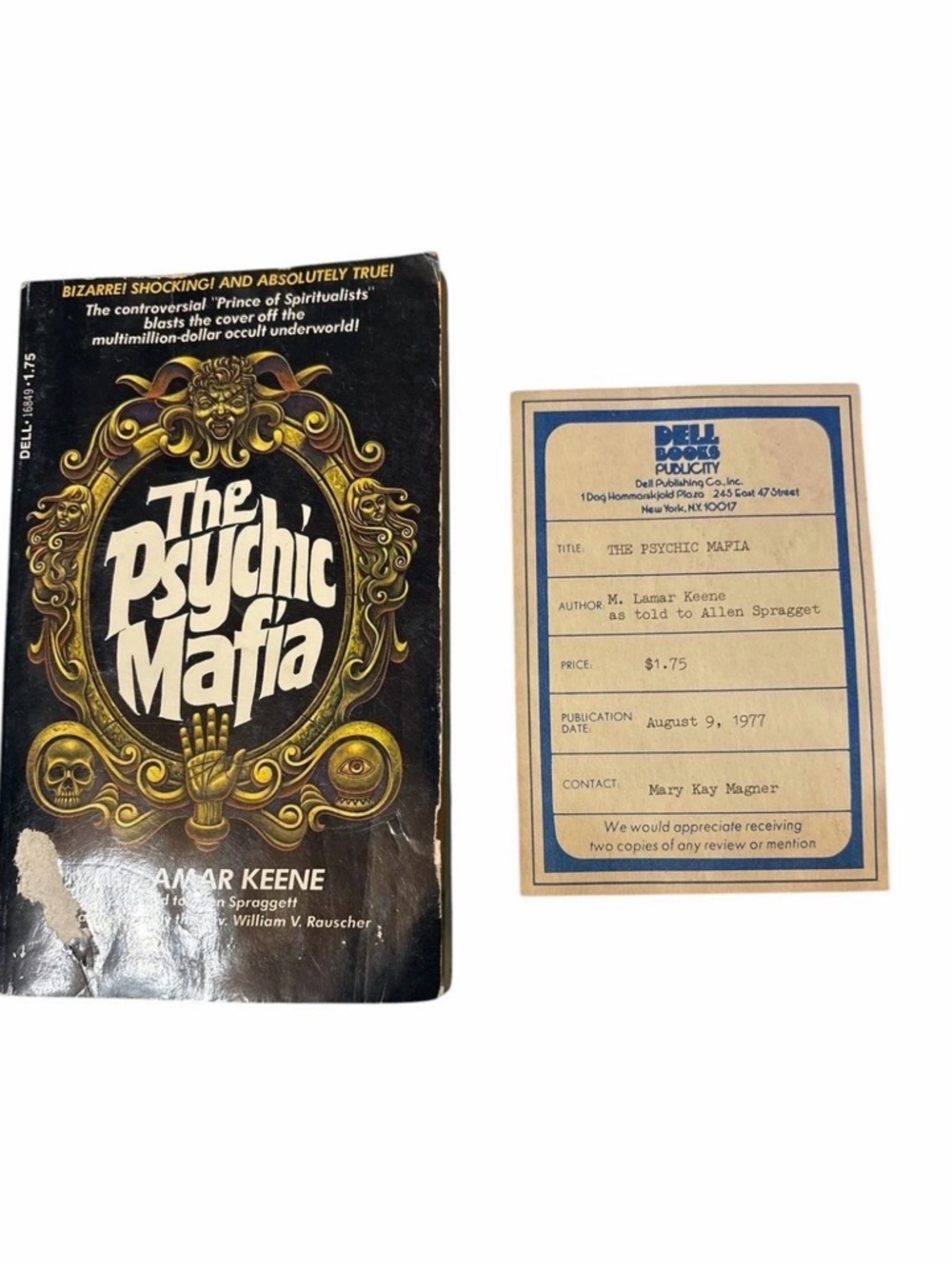 The Psychic Mafia Paperback Book in Black and Gold